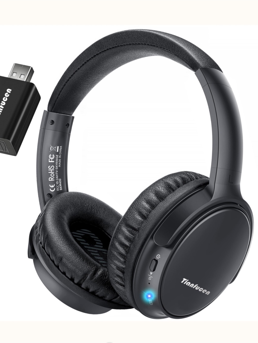 Brand New Tianfucen Wireless Headphones for TV Watching, BKM400
